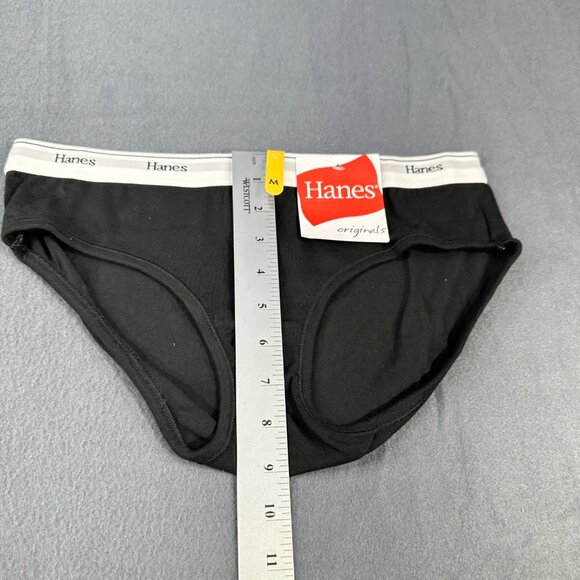Hanes Originals Women’s Size Medium Panty Bikini Black New With Tags - Picture 7 of 8